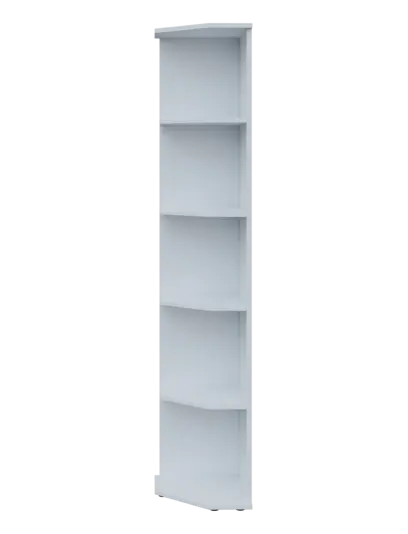 TZ 5 - 3 kancelářská skříň, rohová, levá, 1822x360x400, bílá